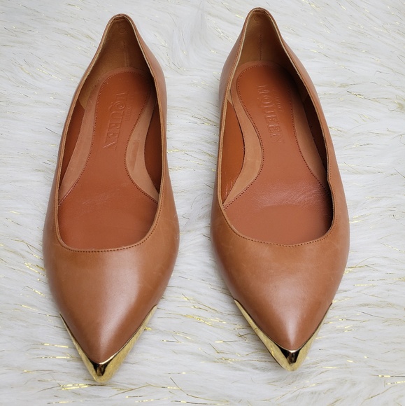 Alexander McQueen Metal Tipped Flats Size 37/7 - Picture 1 of 8